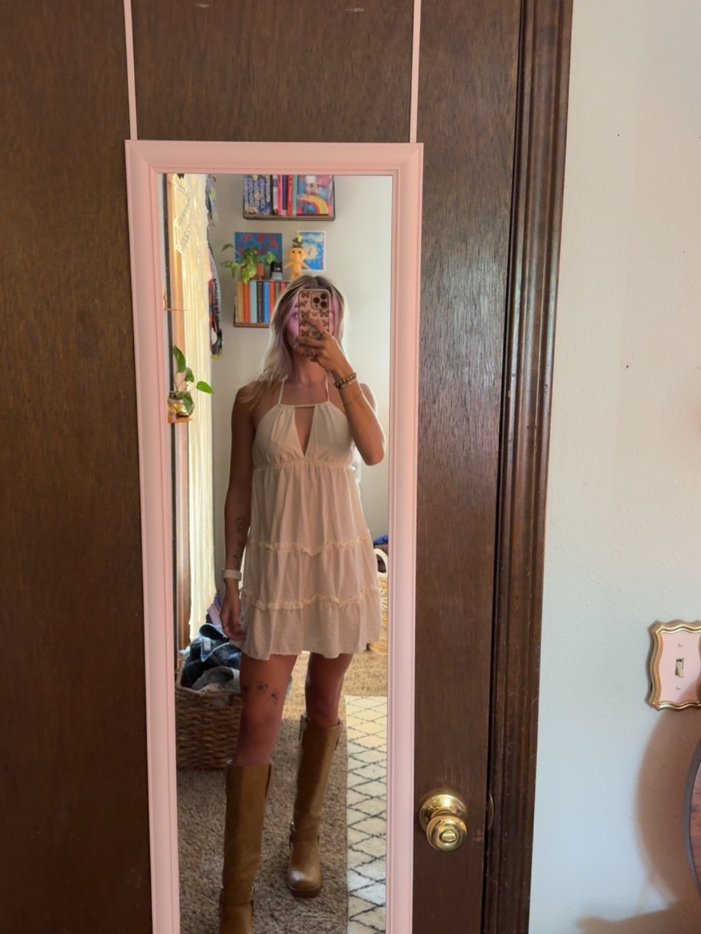 Wild Fable White Halter Dress